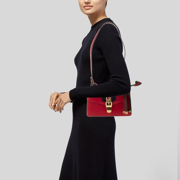 Gucci Shoulder Bag Sherry Line Red Leather 3973639 - Picture 10 of 10